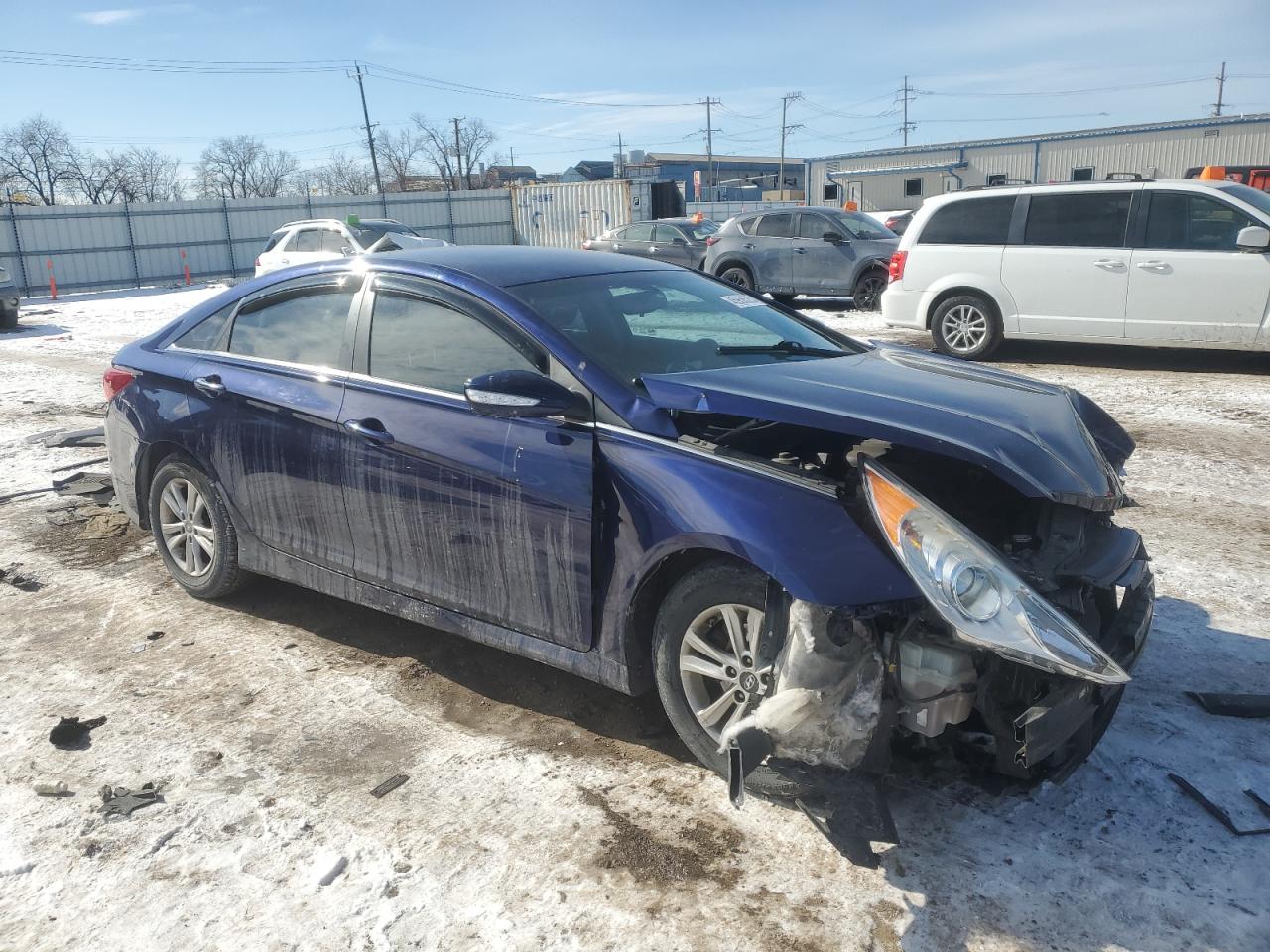 2014 Hyundai Sonata VIN 5NPEB4AC1EH913621 Copart auction photo, front end damage thumbnail 4