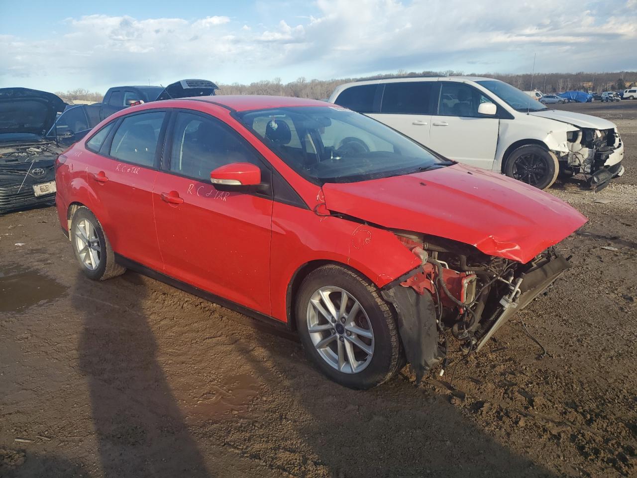 2016 Ford Focus VIN 1FADP3F27GL398765 Copart auction photo, front end damage thumbnail 4