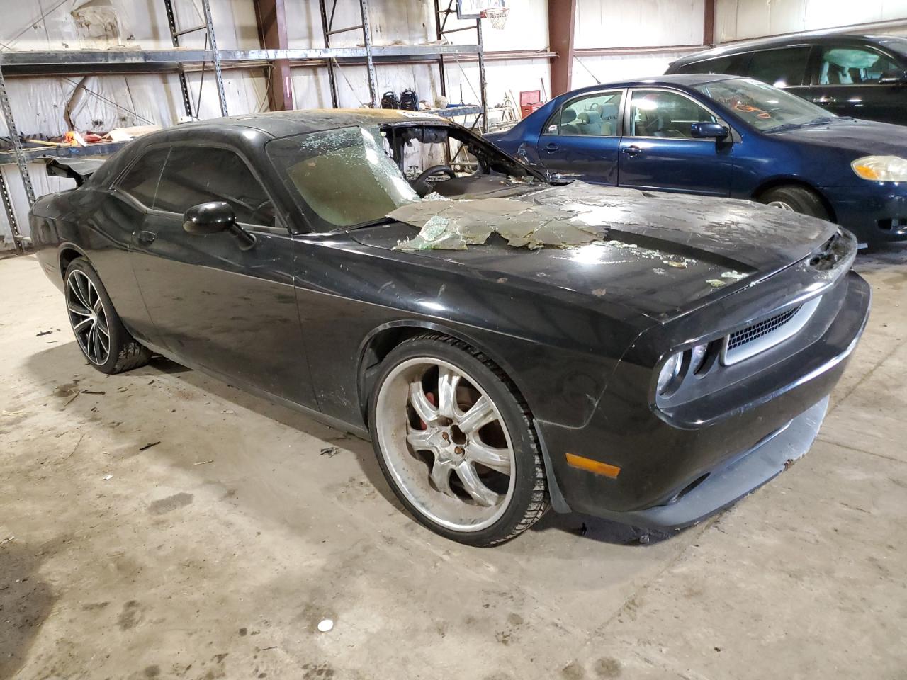 2013 Dodge Challenger VIN 2C3CDYAG5DH562588 Copart auction photo, burn / mechanical damage thumbnail 4