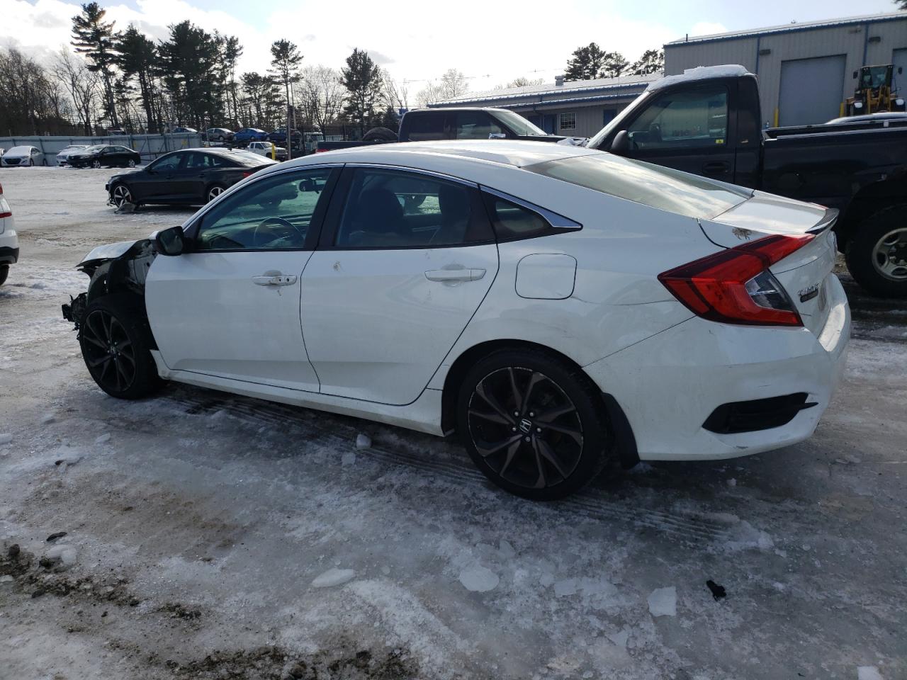2019 Honda Civic VIN 19XFC2E86KE015365 Copart auction photo, front end / rear end damage thumbnail 2