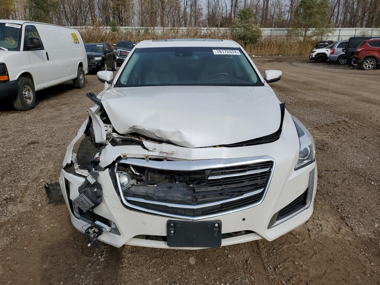 2015 Cadillac CTS VIN 1G6AY5SX0F0134121 Copart auction photo, front end / side damage thumbnail 5