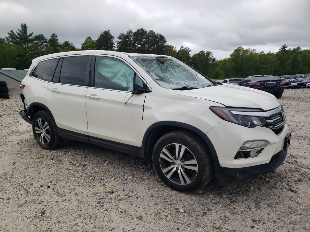 2018 Honda Pilot VIN 5FNYF6H38JB065393 Copart auction photo, rollover / all over damage thumbnail 4