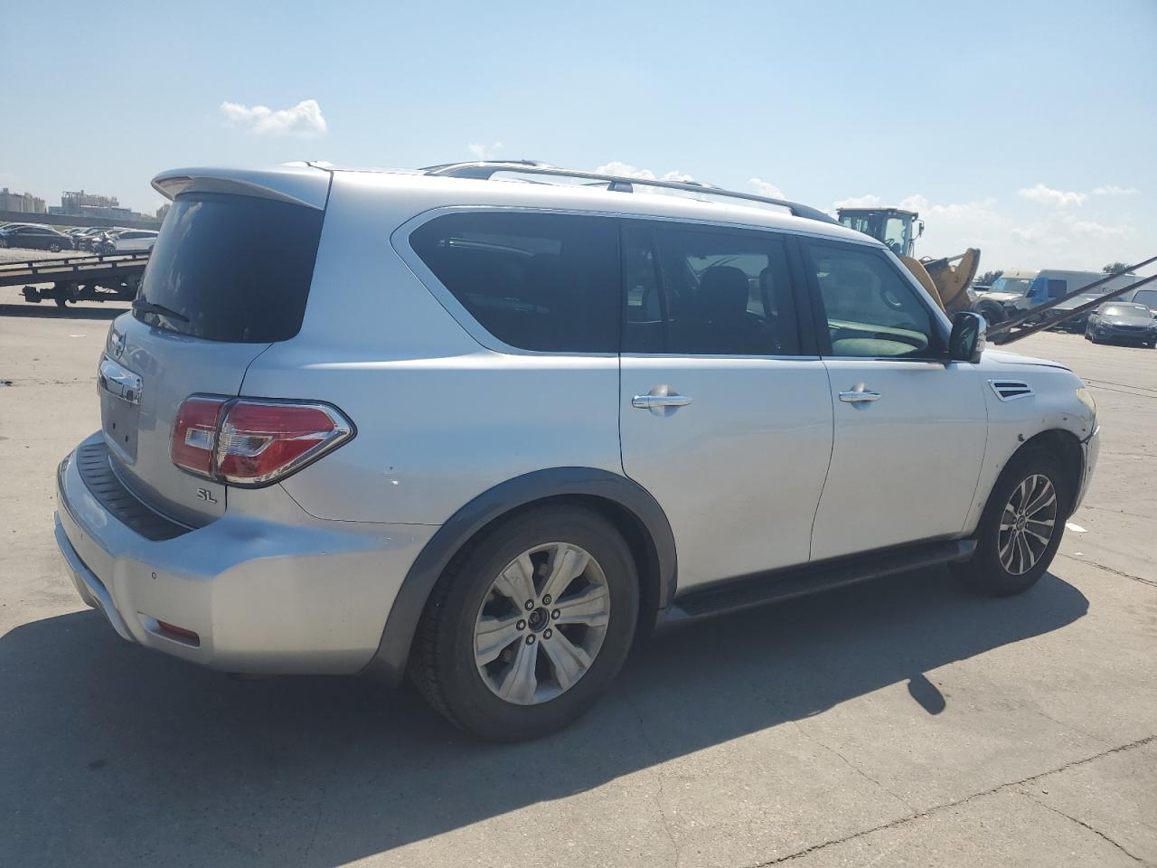 2017 Nissan Armada VIN JN8AY2ND9H9004211 Copart auction photo, front end / minor dent/scratches damage thumbnail 3