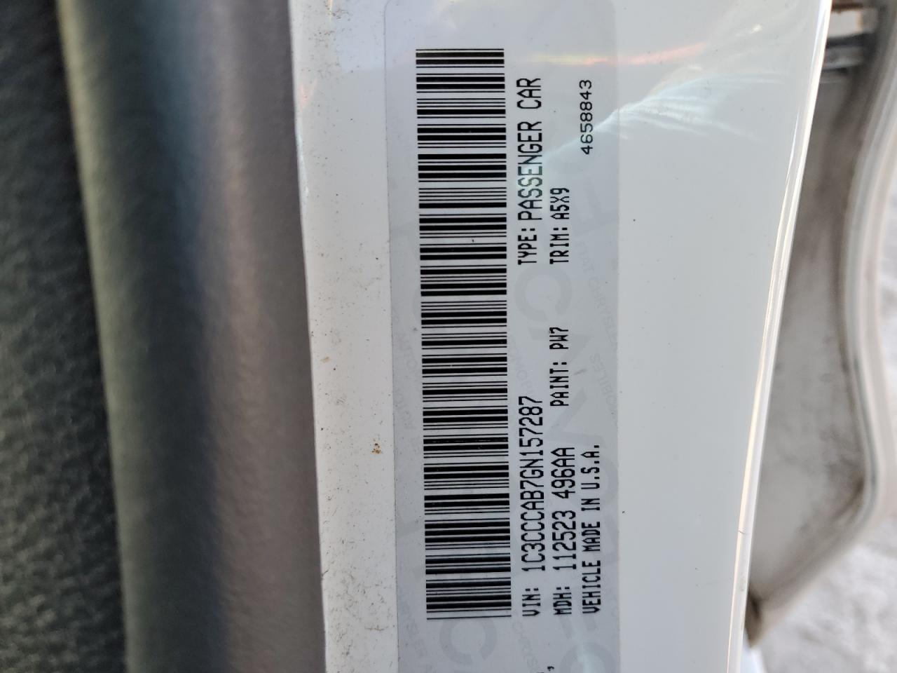 2016 Chrysler 200 VIN 1C3CCCAB7GN157287 Copart auction photo, front end damage thumbnail 12