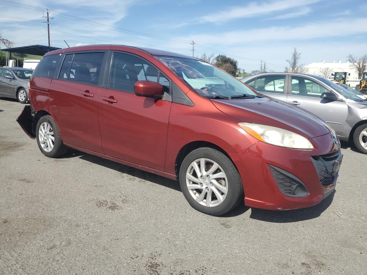 2012 Mazda 5 VIN JM1CW2BL9C0103615 Copart auction photo, rear end / side damage thumbnail 4