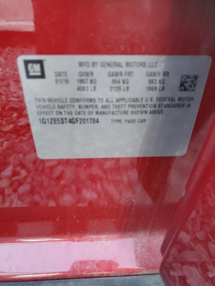 2016 Chevrolet Malibu VIN 1G1ZE5ST4GF201784 Copart auction photo, rear end damage thumbnail 12
