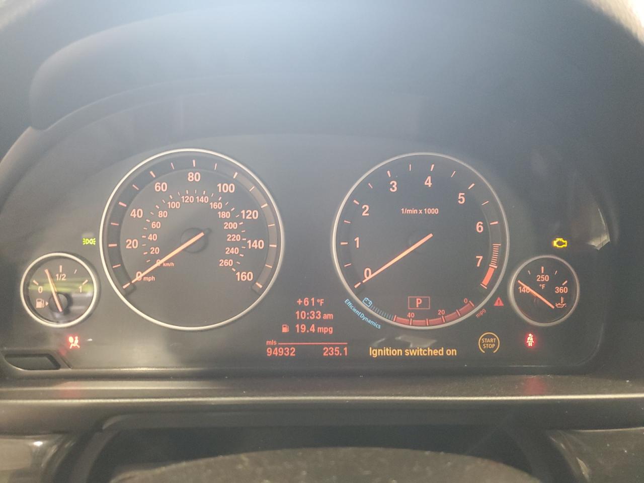 2013 BMW 5er VIN WBAFU7C53DDU66967 Copart auction photo, front end / undercarriage damage thumbnail 9