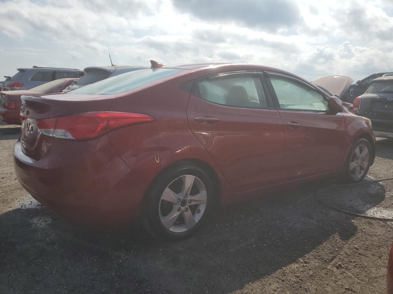 2013 Hyundai Elantra VIN KMHDH4AE6DU628036 Copart auction photo, water/flood damage thumbnail 3