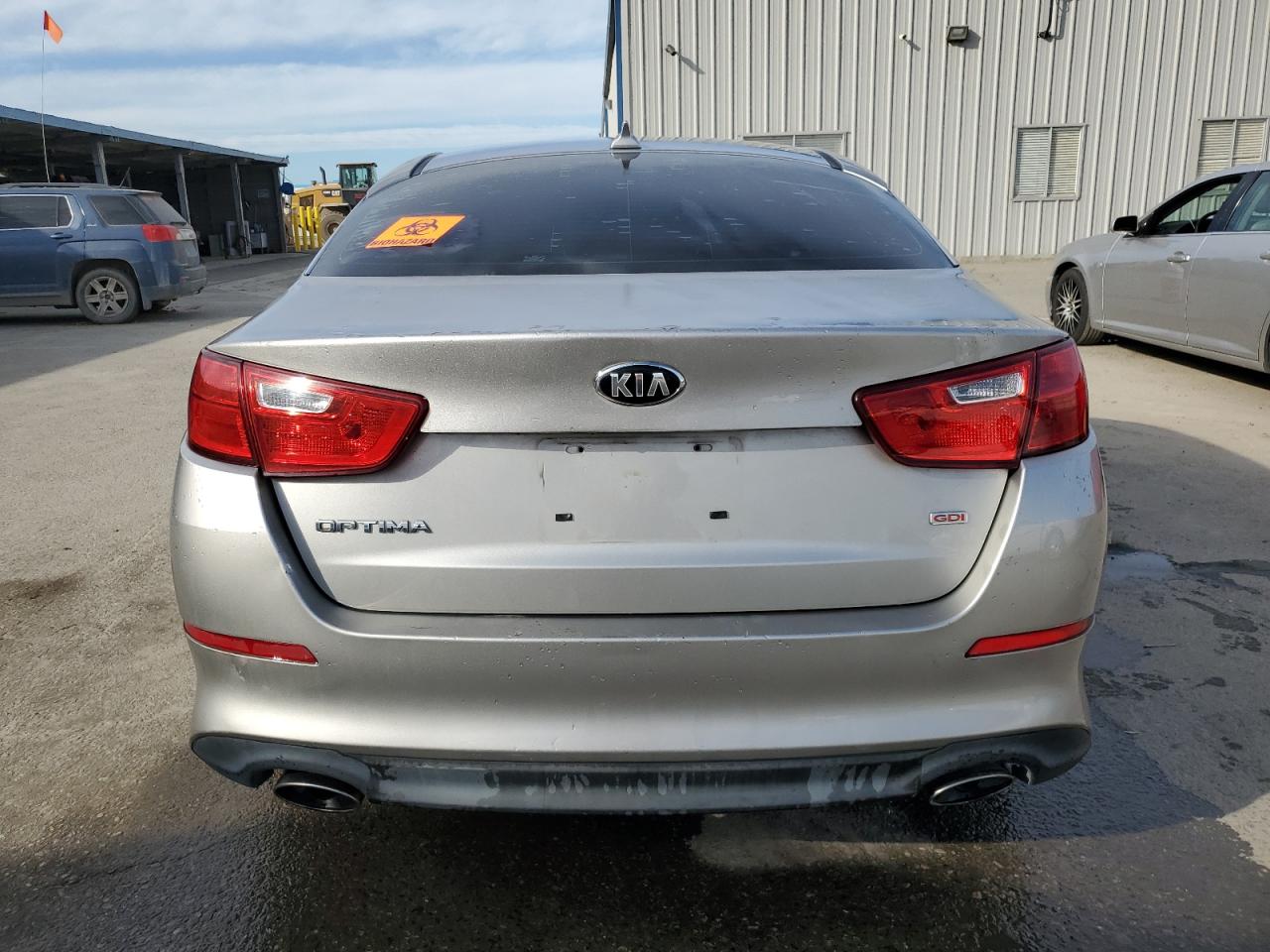 2014 KIA Optima VIN KNAGM4A75E5495941 Copart auction photo, stripped damage thumbnail 6
