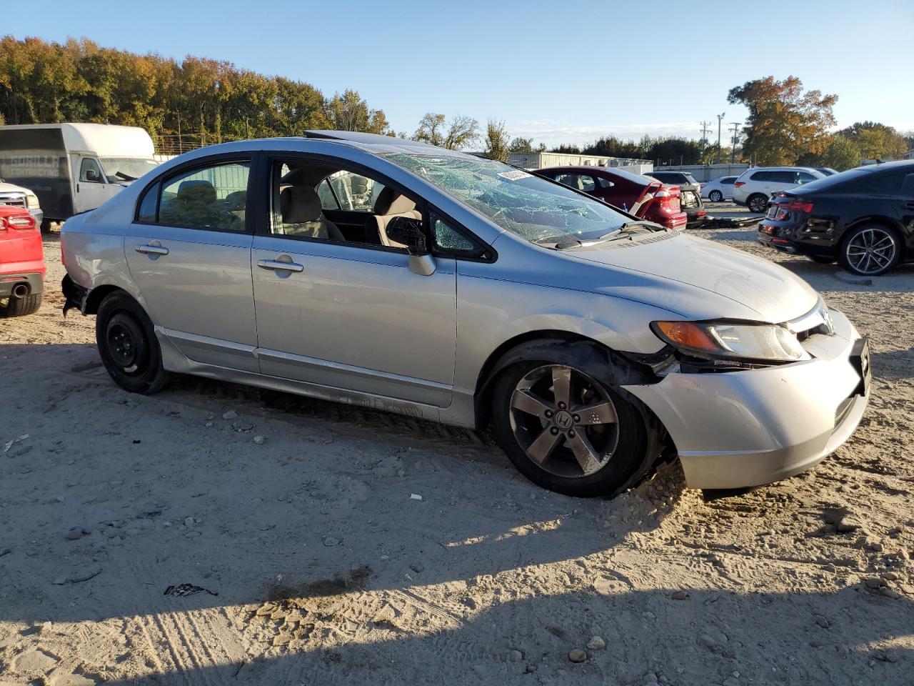 2007 Honda Civic VIN 1HGFA16877L059180 Copart auction photo, rear end / front end damage thumbnail 4