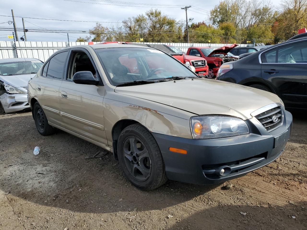 2006 Hyundai Elantra VIN KMHDN46D46U318429 Copart auction photo, side / front end damage thumbnail 4
