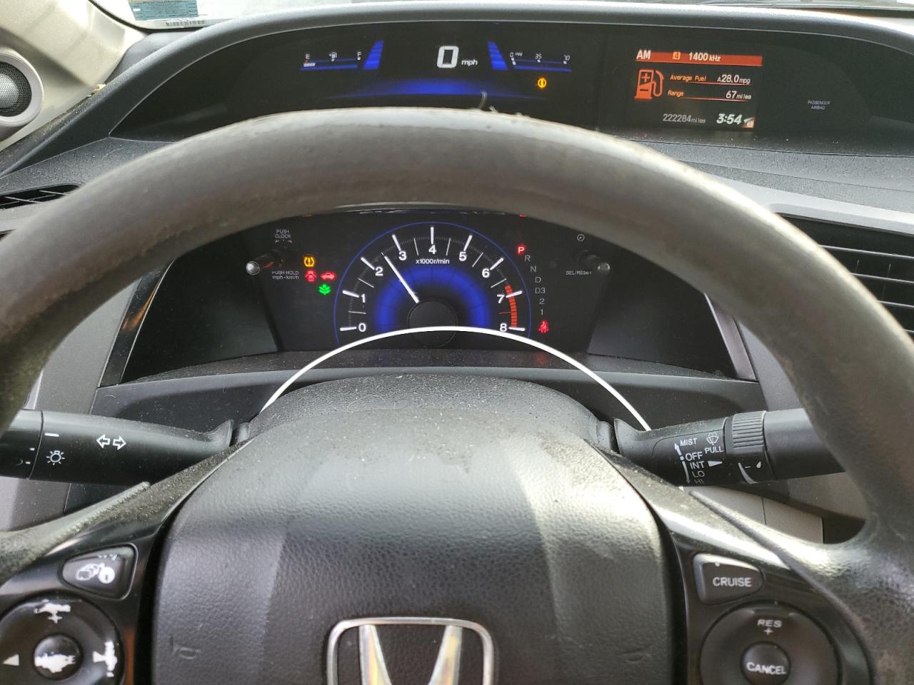 2012 Honda Civic VIN 2HGFG3B84CH555772 Copart auction photo, rear end damage thumbnail 9