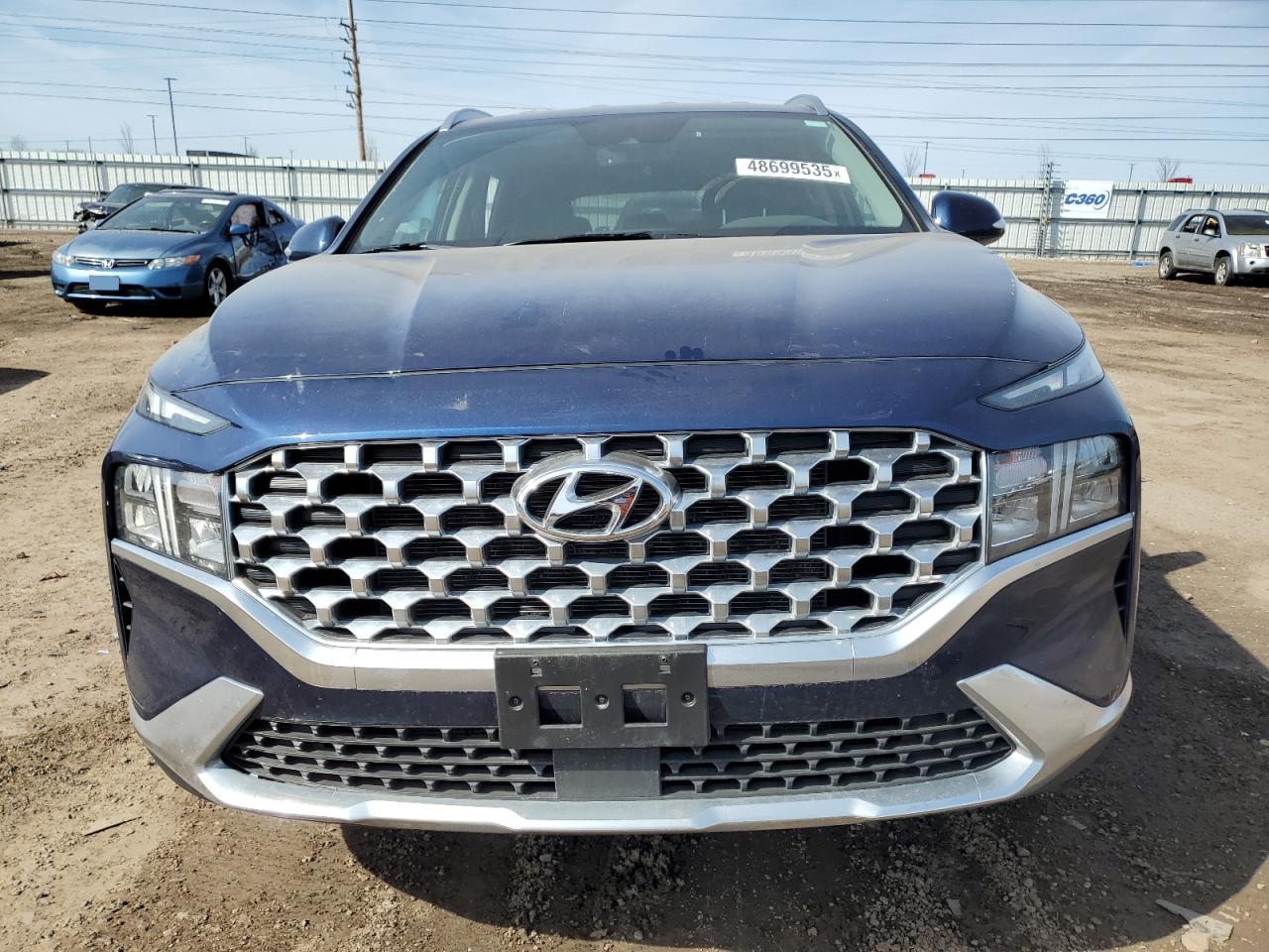 2021 Hyundai Santa Fe VIN 5NMS6DAJ2MH346658 Copart auction photo, side / rear end damage thumbnail 5