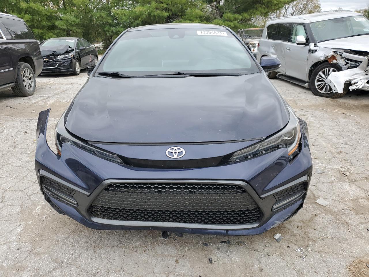 2020 Toyota Corolla VIN 5YFS4RCE9LP025143 Copart auction photo, side / front end damage thumbnail 5