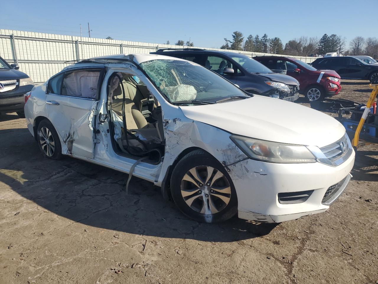 2013 Honda Accord VIN 1HGCR2F34DA097690 Copart auction photo, side / top/roof damage thumbnail 4