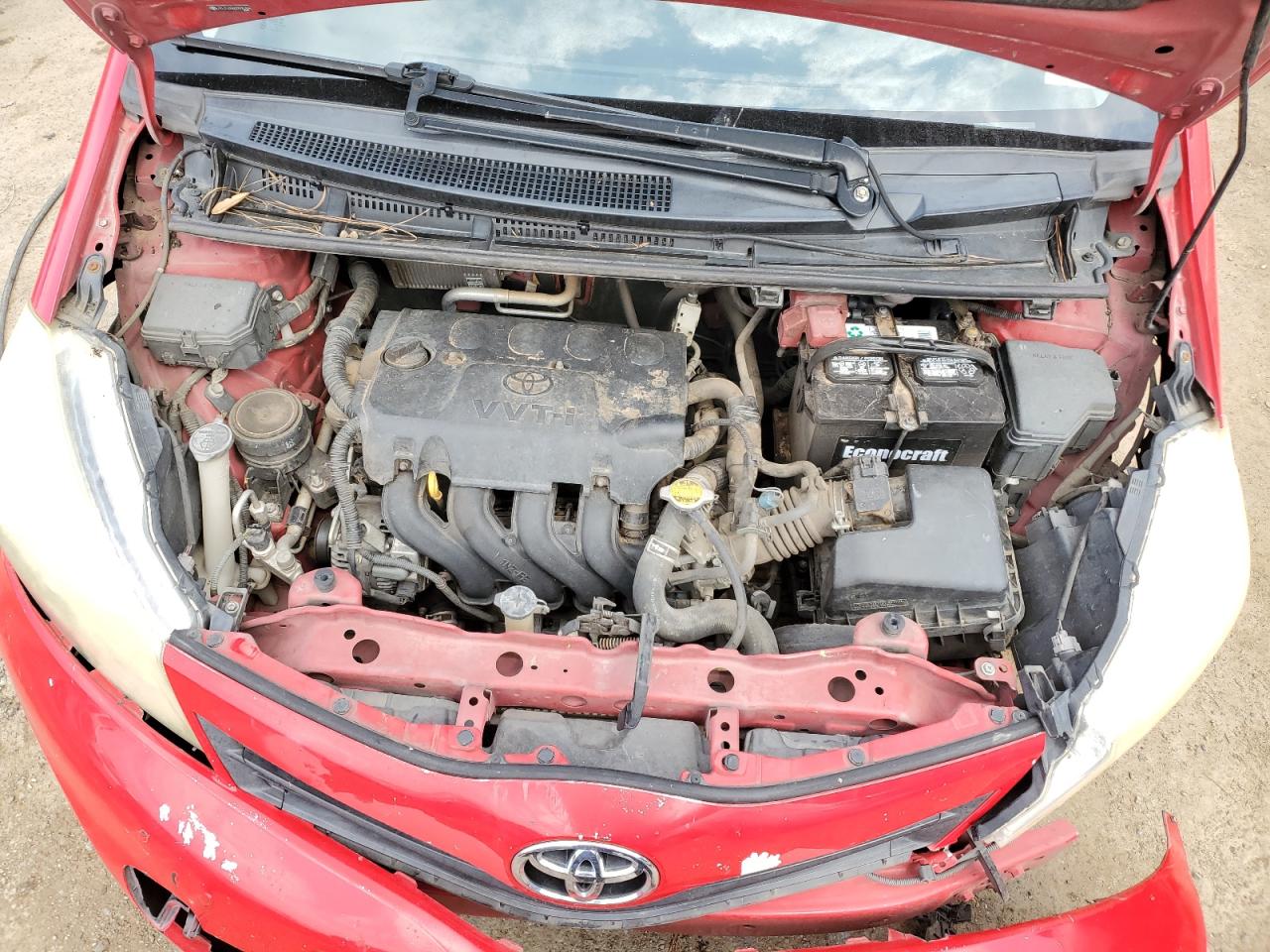 2012 Toyota Yaris VIN JTDJTUD34CD505706 Copart auction photo, front end damage thumbnail 11