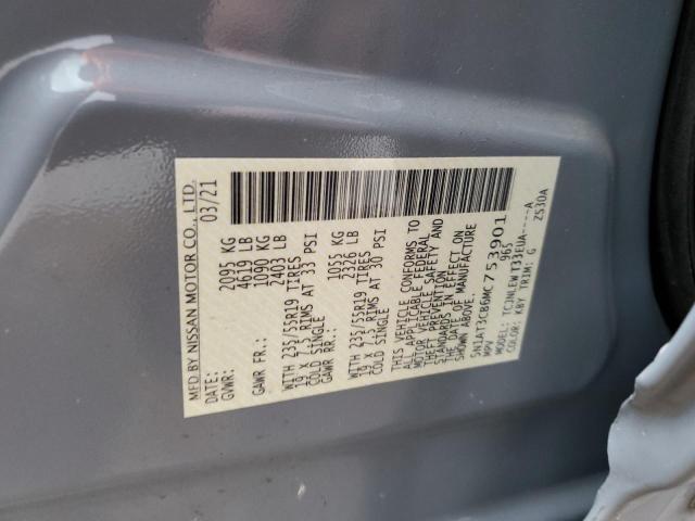 2021 Nissan Rogue VIN 5N1AT3CB6MC753901 Copart auction photo, front end / side damage thumbnail 14
