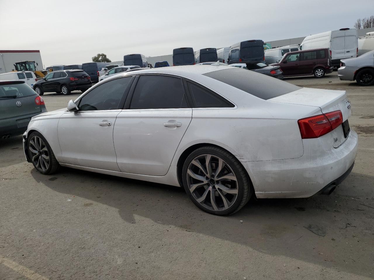 2014 Audi A6 VIN WAUGFAFC3EN049172 Copart auction photo, vandalism / front end damage thumbnail 2
