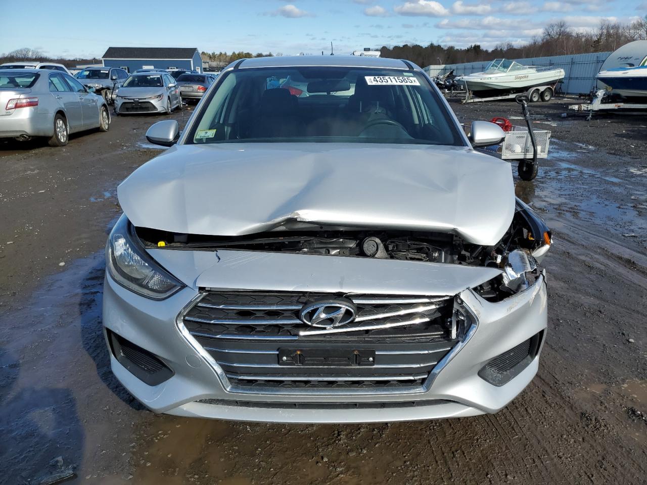 2021 Hyundai Accent VIN 3KPC24A6XME128423 Copart auction photo, front end / minor dent/scratches damage thumbnail 5
