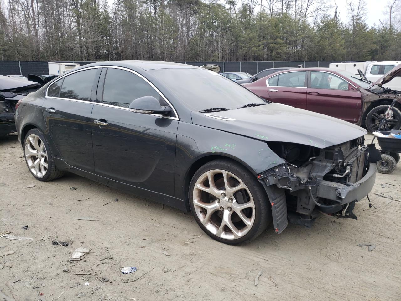 2012 Buick Regal VIN 2G4GV5GV2C9204559 Copart auction photo, front end / rear end damage thumbnail 4