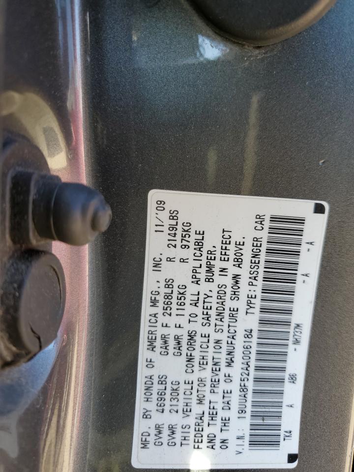 2010 Acura TL VIN 19UUA8F52AA006184 Copart auction photo, side damage thumbnail 12
