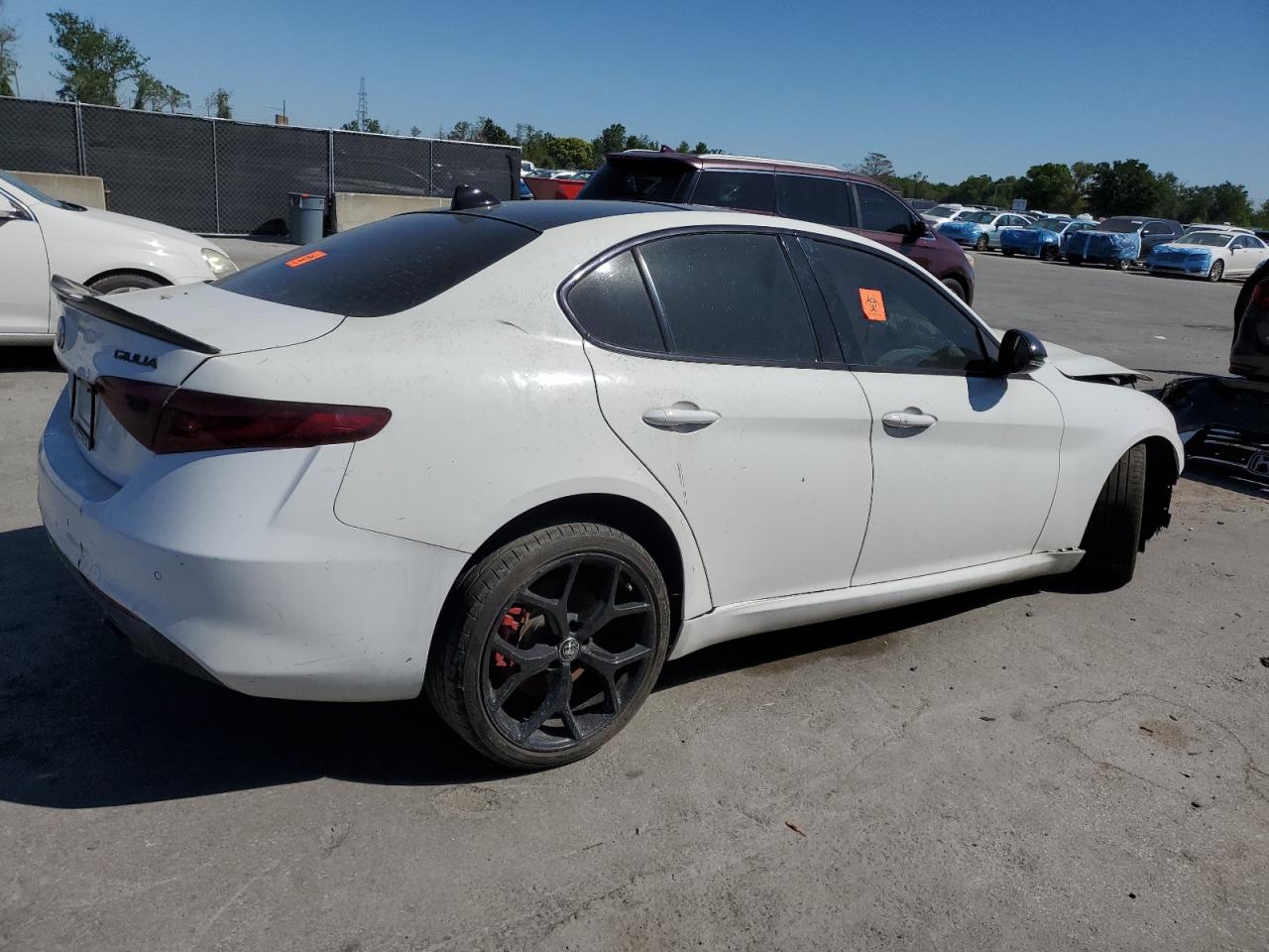2019 Alfa Romeo Giulia VIN ZARFAMAN5K7616706 Copart auction photo, all over damage thumbnail 3