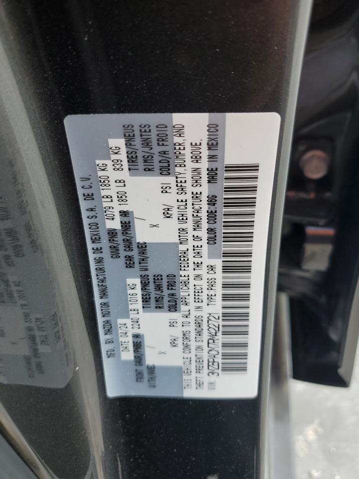 2024 Mazda 3 VIN 3MZBPACM7RM422721 Copart auction photo, front end / minor dent/scratches damage thumbnail 15