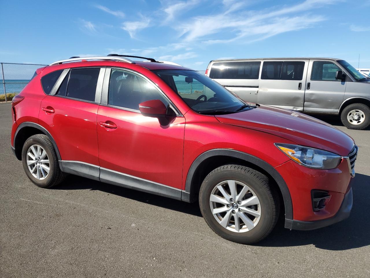 2016 Mazda CX-5 VIN JM3KE2CY8G0738301 Copart auction photo, rear end / undercarriage damage thumbnail 4