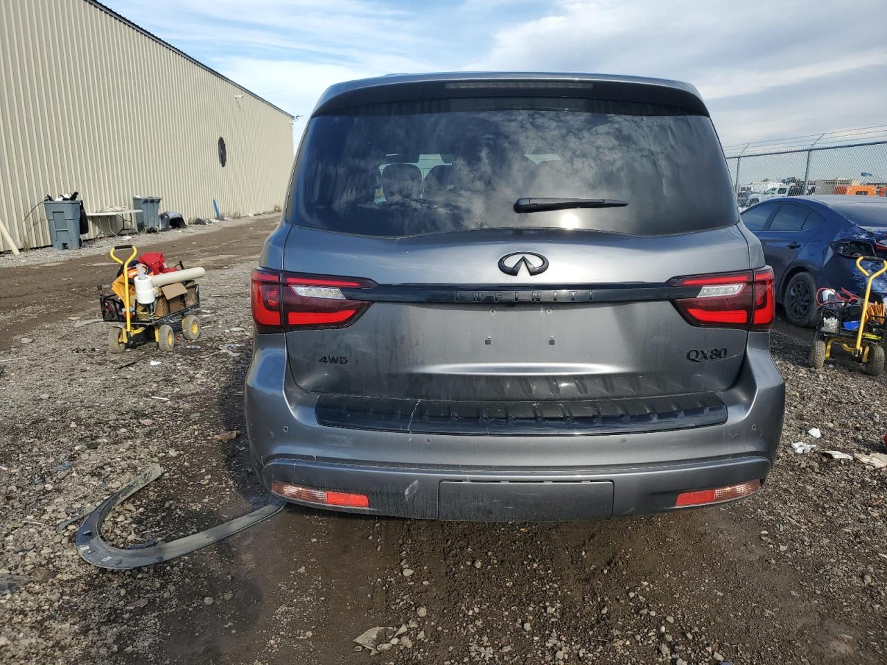2021 Infiniti QX80 VIN JN8AZ2AE6M9272994 Copart auction photo, front end / side damage thumbnail 6