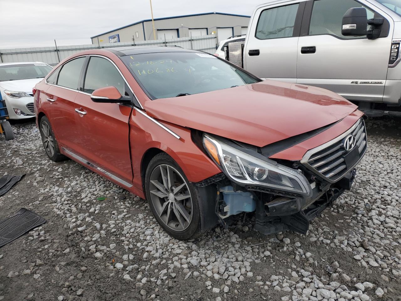 2015 Hyundai Sonata VIN 5NPE34ABXFH074400 Copart auction photo, all over damage thumbnail 4