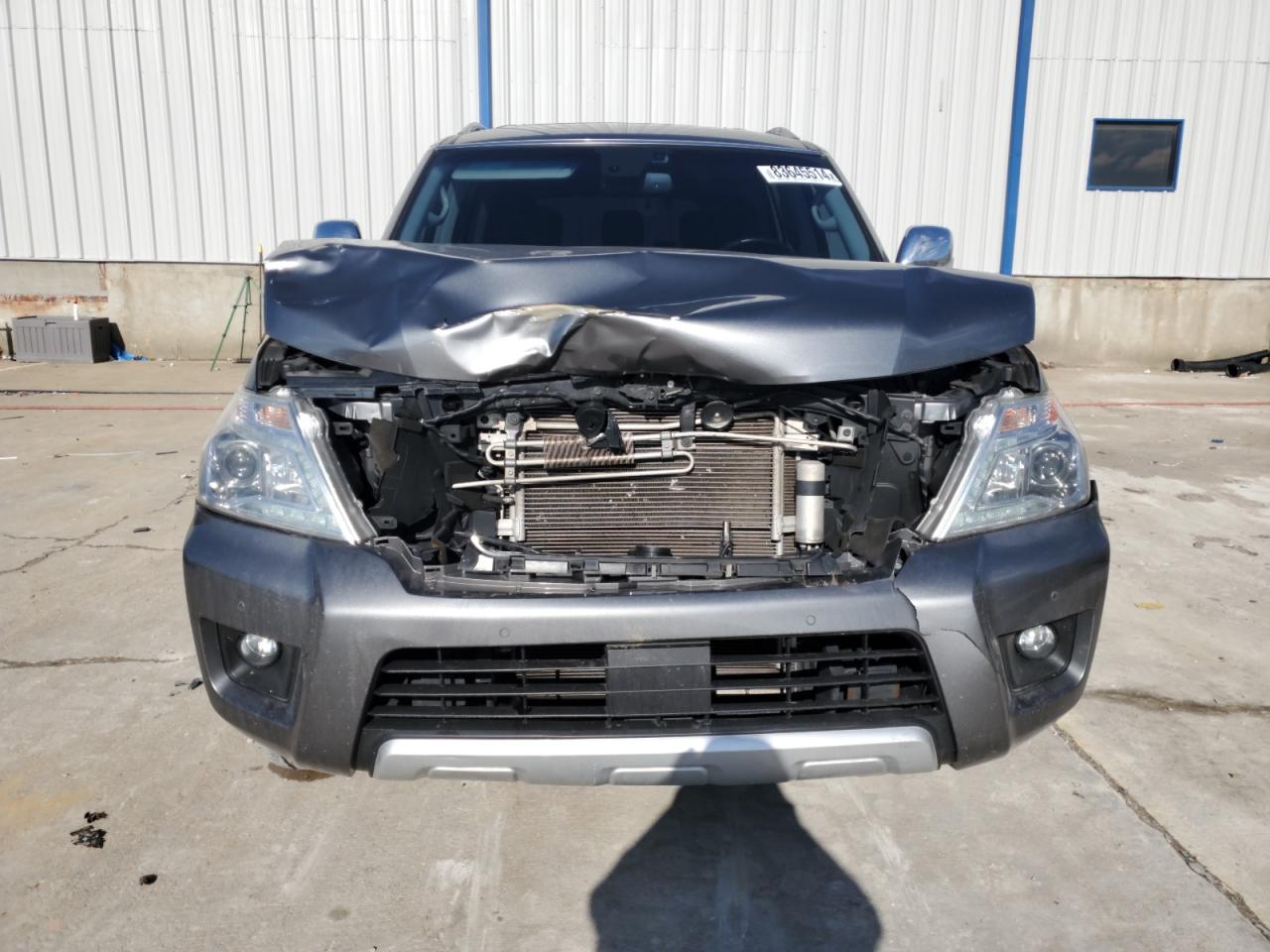 2017 Nissan Armada VIN JN8AY2NC0H9508833 Copart auction photo, front end damage thumbnail 5