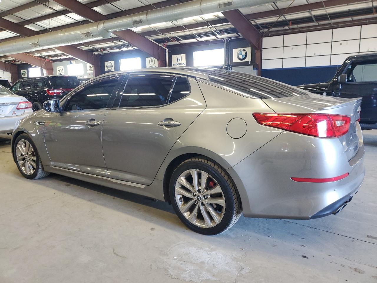 2015 KIA Optima VIN 5XXGR4A63FG449792 Copart auction photo, front end / minor dent/scratches damage thumbnail 2
