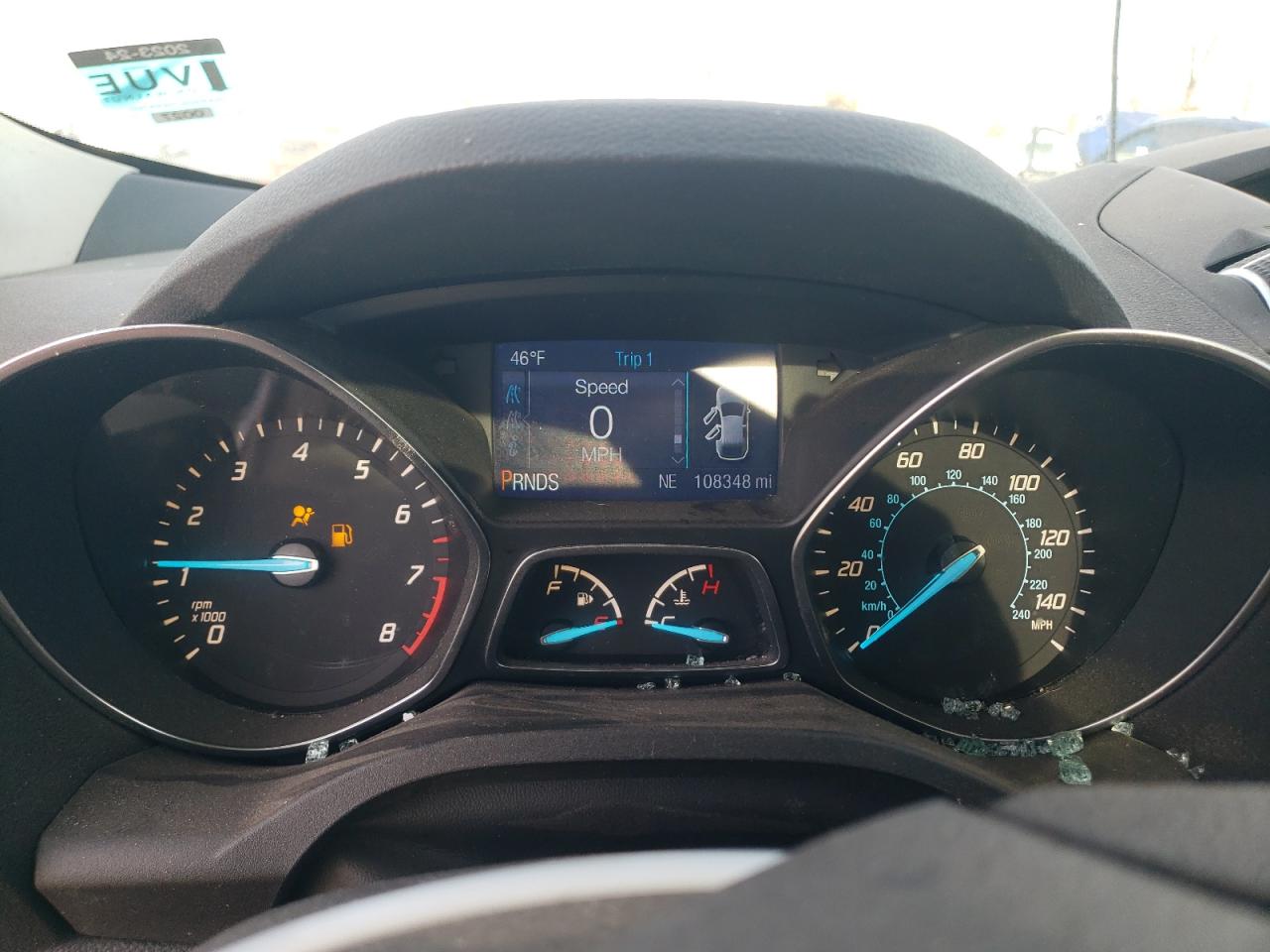 2015 Ford Escape VIN 1FMCU9G98FUA18673 Copart auction photo, side / front end damage thumbnail 9
