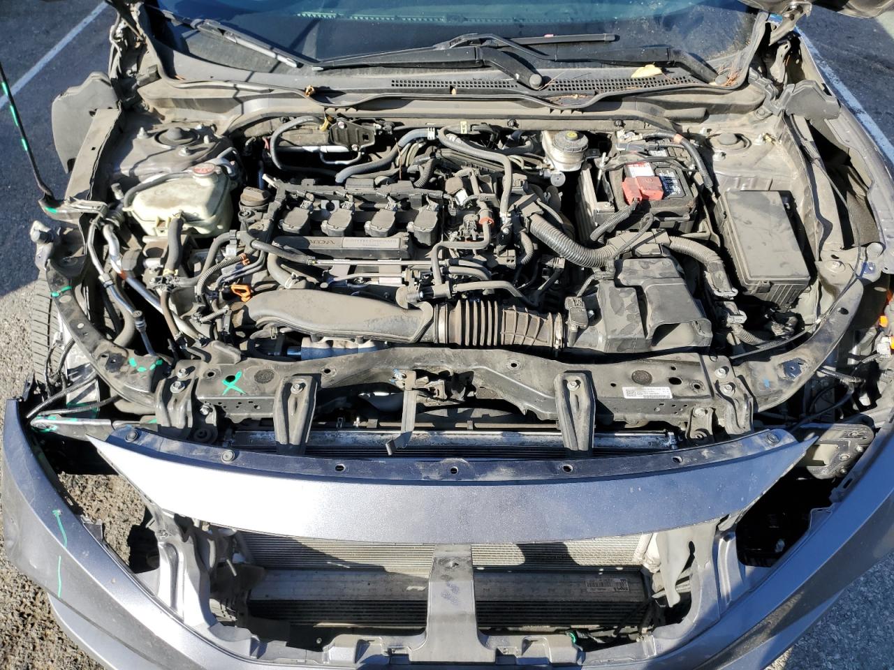 2019 Honda Civic VIN 19XFC1F34KE215383 Copart auction photo, all over damage thumbnail 11