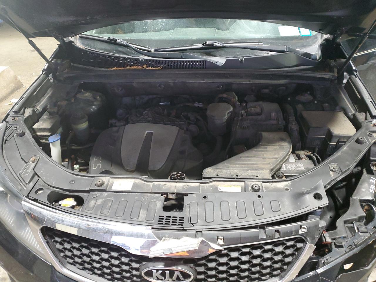 2013 KIA Sorento VIN 5XYKT4A21DG338885 Copart auction photo, front end / mechanical damage thumbnail 12