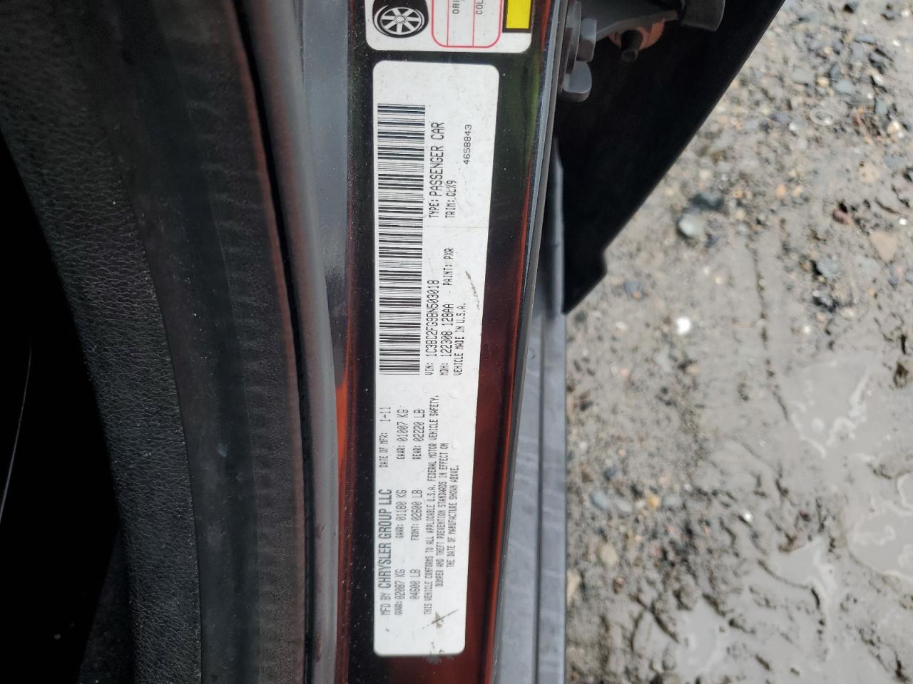 2011 Chrysler 200 VIN 1C3BC2FG9BN503018 Copart auction photo, burn / front end damage thumbnail 12