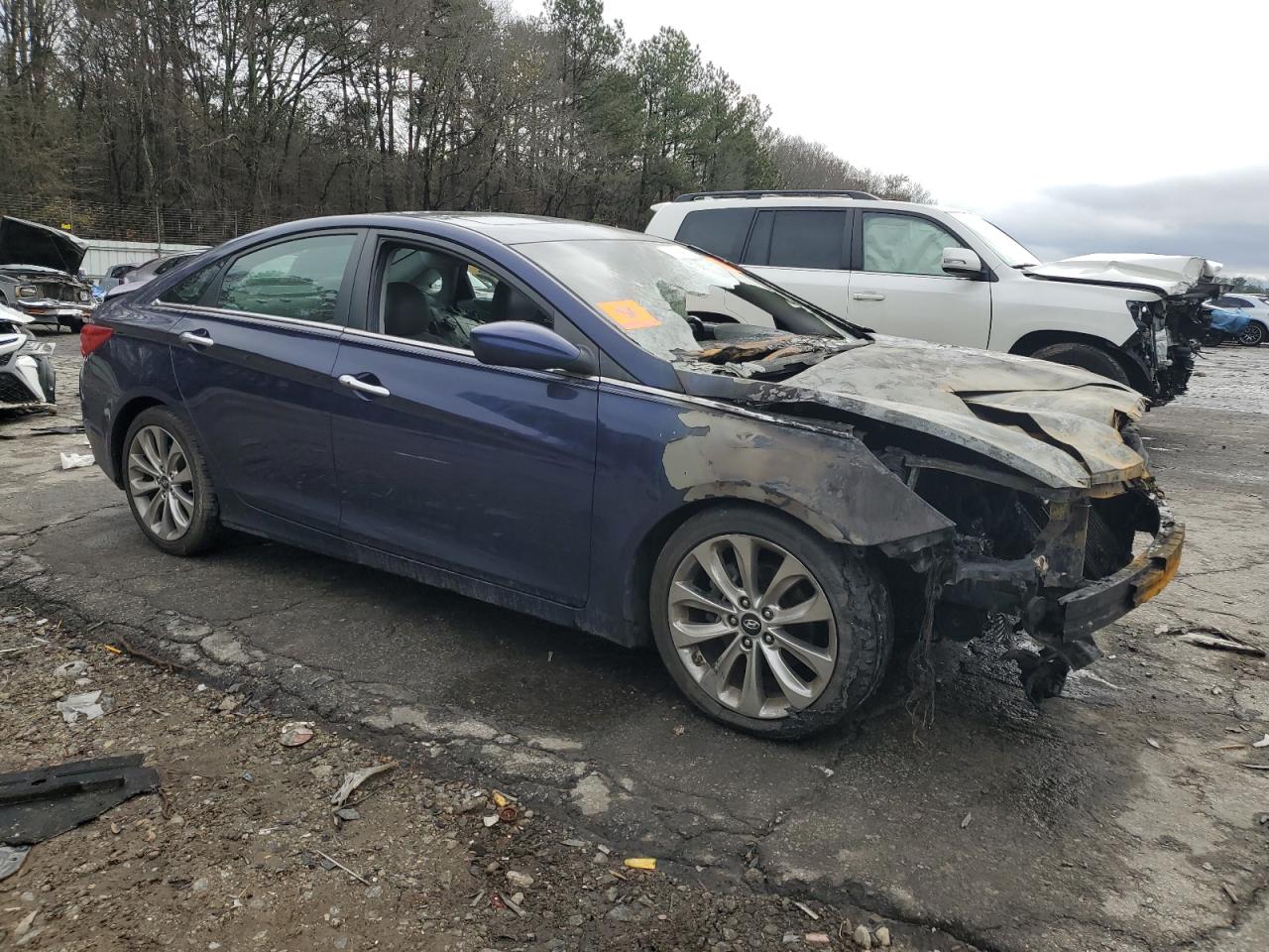 2012 Hyundai Sonata VIN 5NPEC4AB1CH415422 Copart auction photo, burn damage thumbnail 4