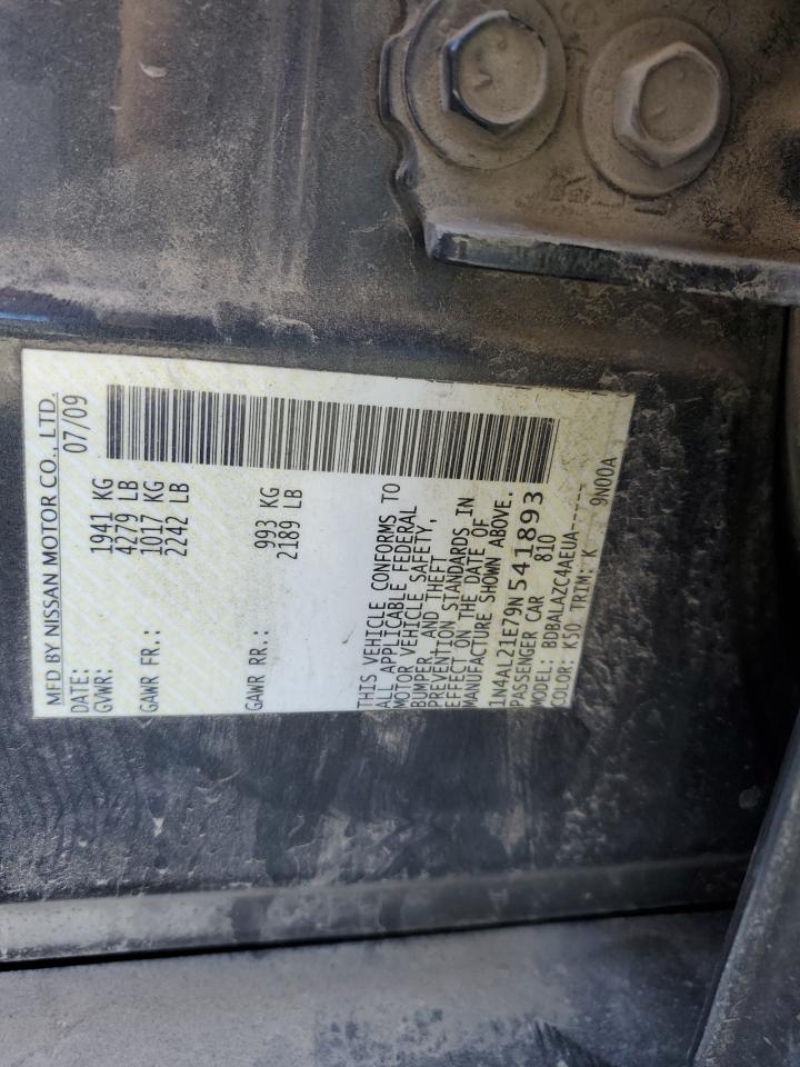 2009 Nissan Altima VIN 1N4AL21E79N541893 Copart auction photo, front end damage thumbnail 12