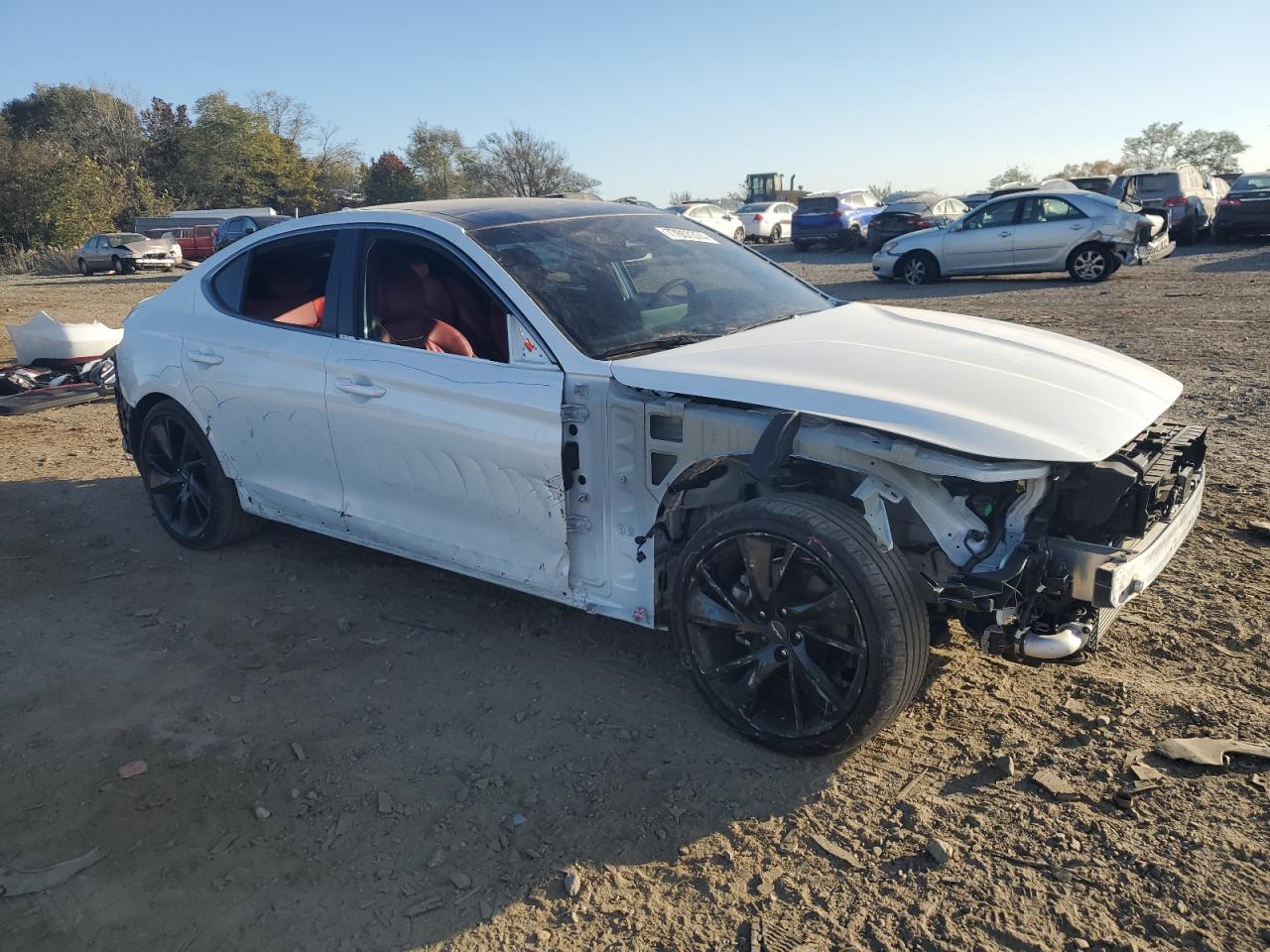 2023 Genesis G70 VIN KMTG34TA1PU134120 Copart auction photo, all over damage thumbnail 4