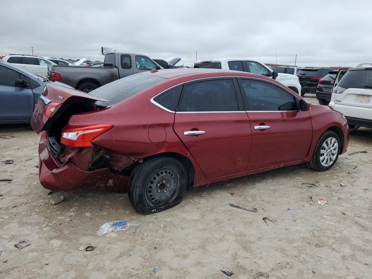 2016 Nissan Sentra VIN 3N1AB7AP0GL681005 Copart auction photo, side / rear end damage thumbnail 3
