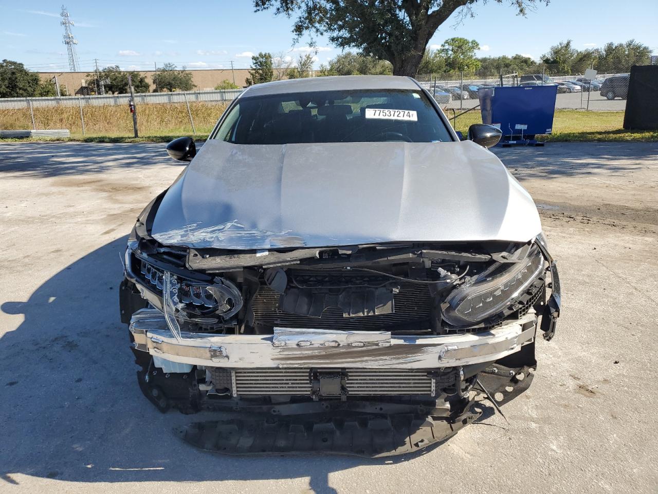 2022 Honda Accord VIN 1HGCV1F39NA117813 Copart auction photo, front end damage thumbnail 5