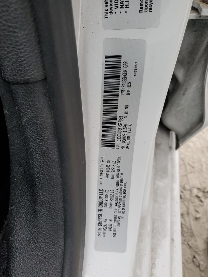 2015 Chrysler 200 VIN 1C3CCCDG6FN567309 Copart auction photo, all over damage thumbnail 12
