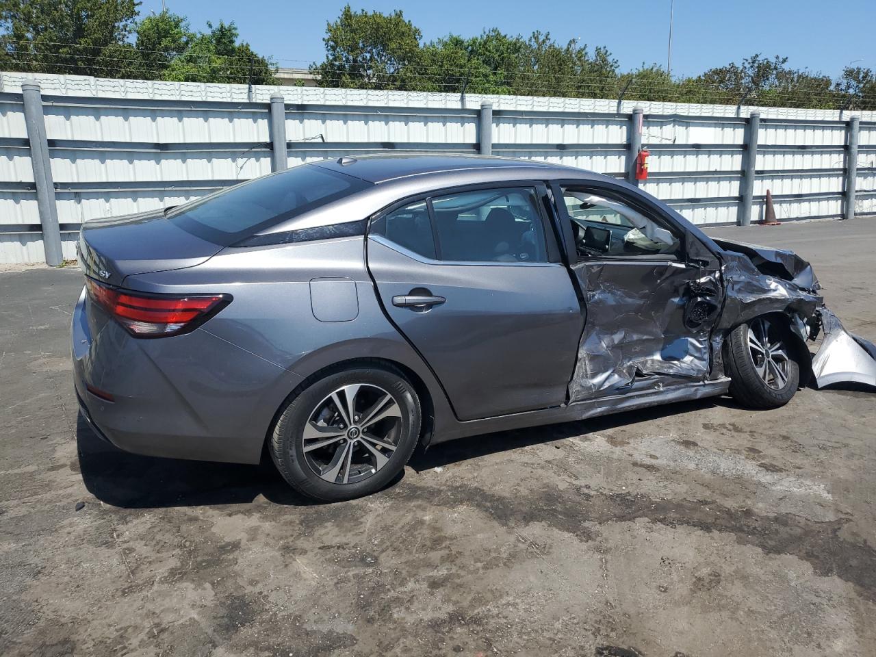 2022 Nissan Sentra VIN 3N1AB8CV7NY210034 Copart auction photo, front end / side damage thumbnail 3