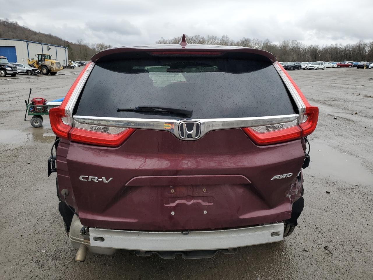 2018 Honda CR-V VIN 2HKRW2H52JH660272 Copart auction photo, rear end / side damage thumbnail 6