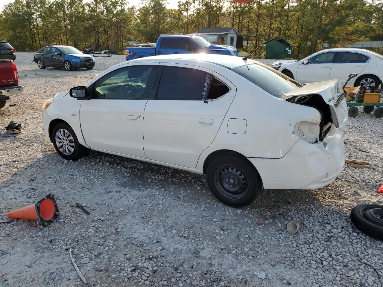 2017 Mitsubishi Mirage VIN ML32F3FJ0HHF19495 Copart auction photo, rear end damage thumbnail 2