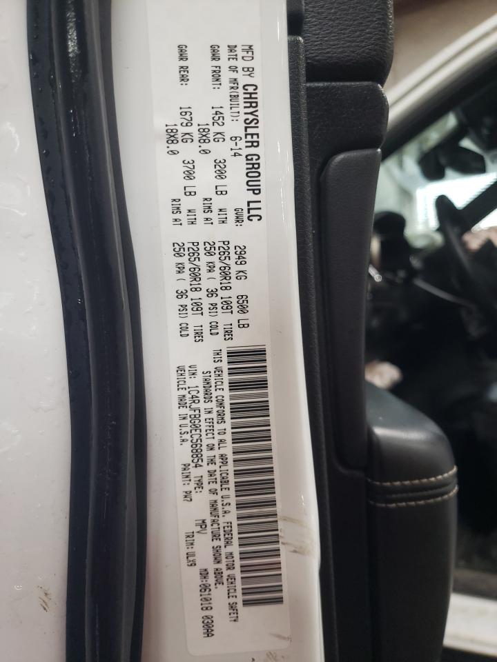 2014 Jeep Grand Cherokee VIN 1C4RJFBG0EC568854 Copart auction photo, front end damage thumbnail 12