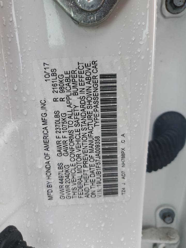 2018 Acura TLX VIN 19UUB1F57JA009358 Copart auction photo, all over / stripped damage thumbnail 12