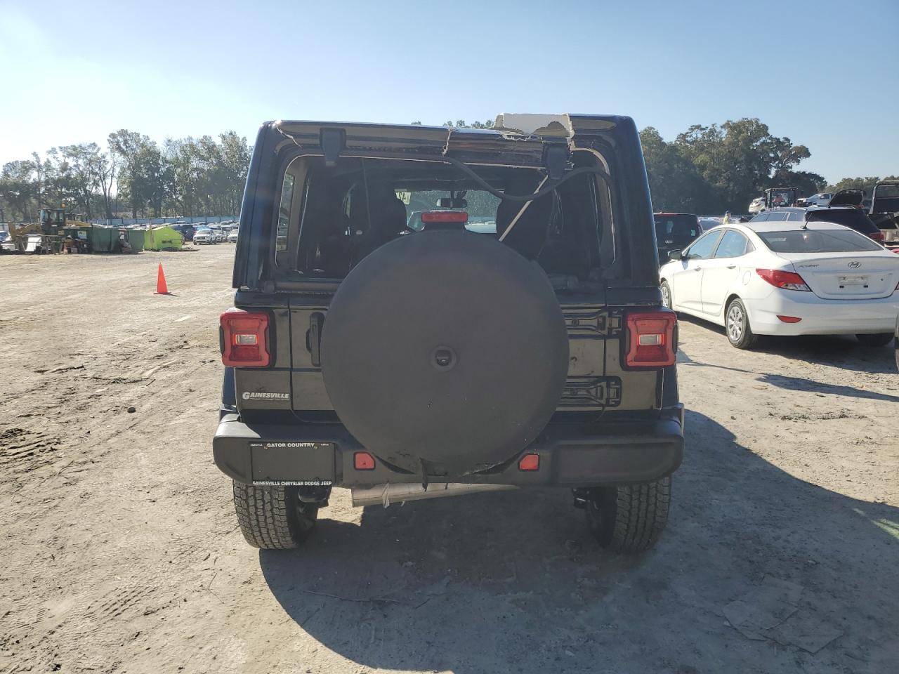 2021 Jeep Wrangler VIN 1C4HJXEG5MW844455 Copart auction photo, rear end damage thumbnail 6