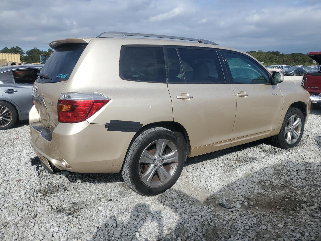 2008 Toyota Highlander VIN JTEDS43A082059858 Copart auction photo, rear end / minor dent/scratches damage thumbnail 3