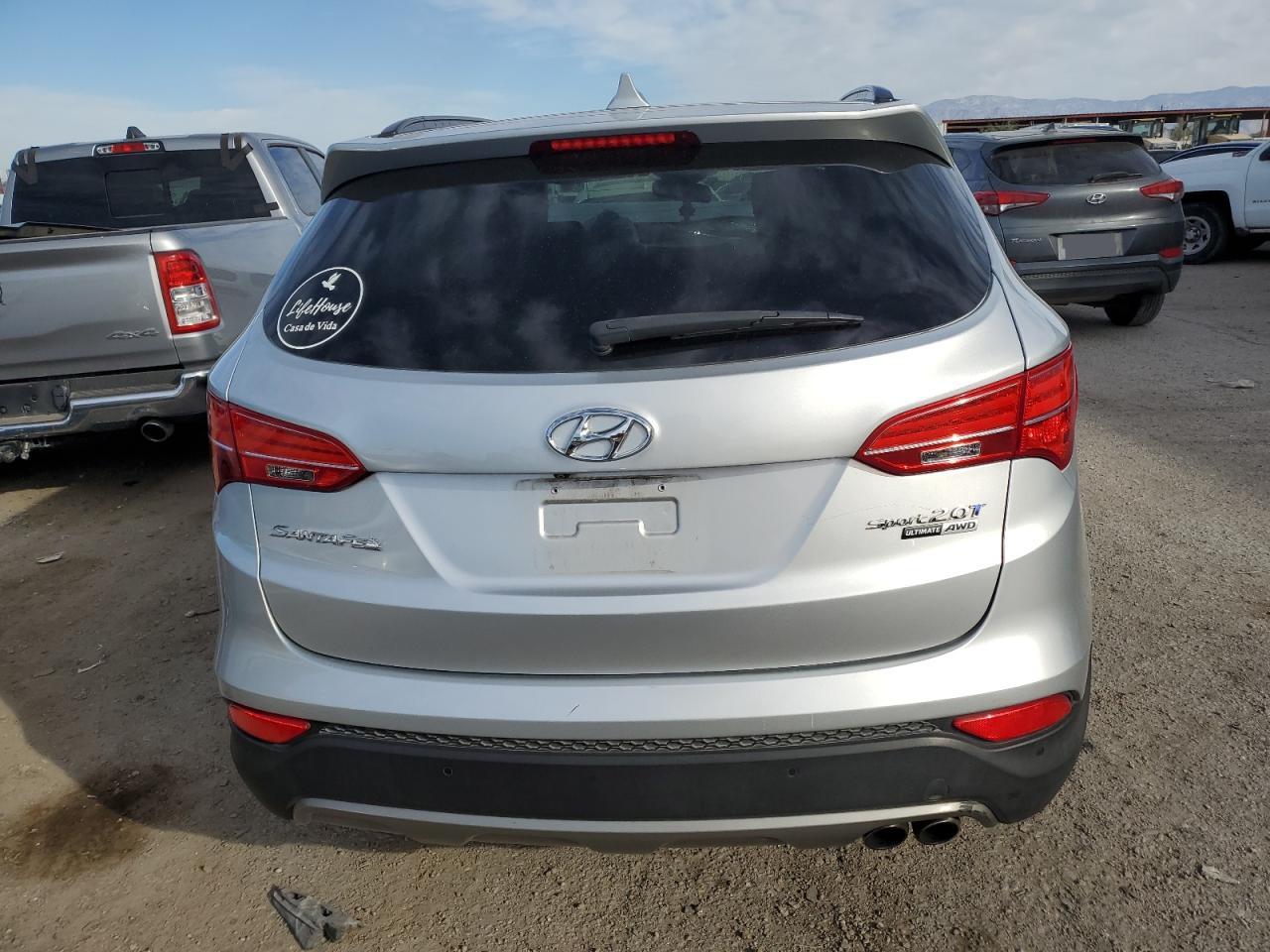 2015 Hyundai Santa Fe VIN 5XYZWDLA8FG262739 Copart auction photo, front end / frame damage damage thumbnail 6